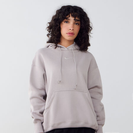 NIKE HOODIE PHOENIX LONG OVERSIZED GRIS MUJER