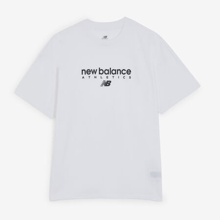 NEW BALANCE TEE SHIRT LINEAR GRAPHIC BLANCO HOMBRE