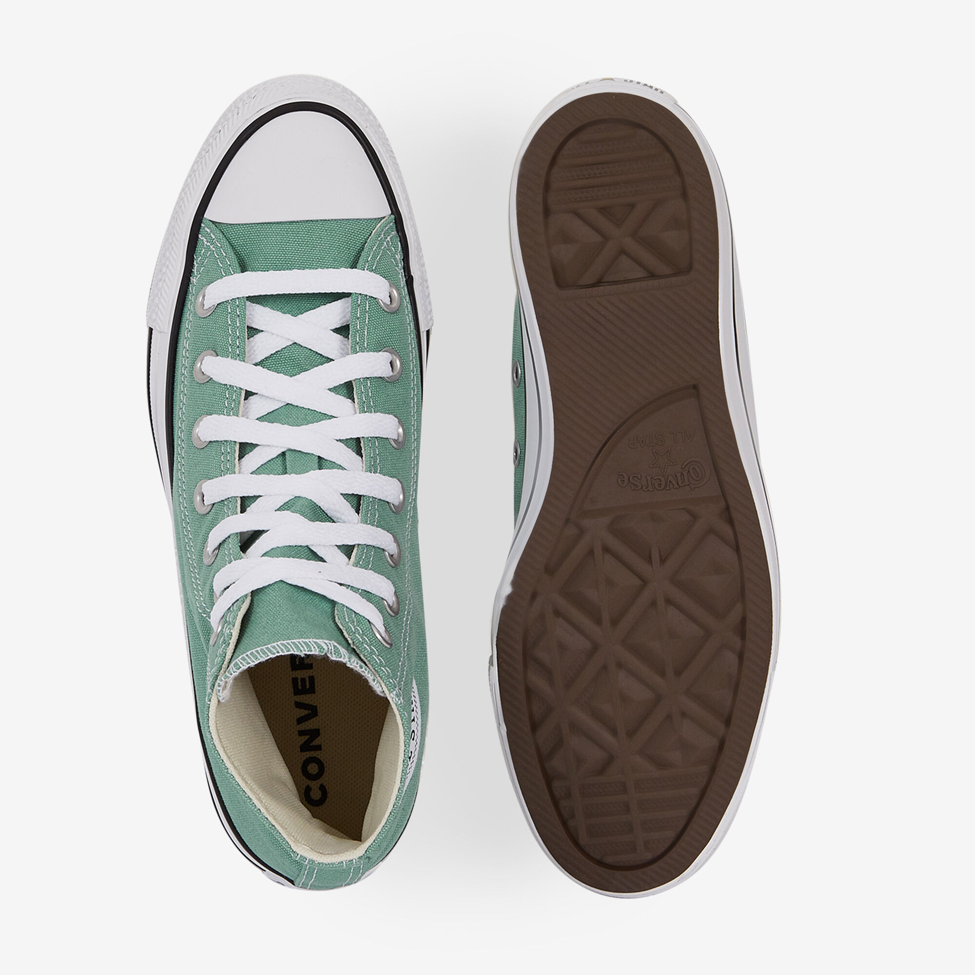 CONVERSE CHUCK TAYLOR ALL STAR HI SEASONAL VERDE VERDE AGUA CORDONES MUJER Courir.es