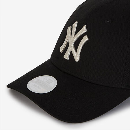 NEW ERA 9FORTY WOMEN NY METALLIC LOGO NEGRO/BLANCO MUJER