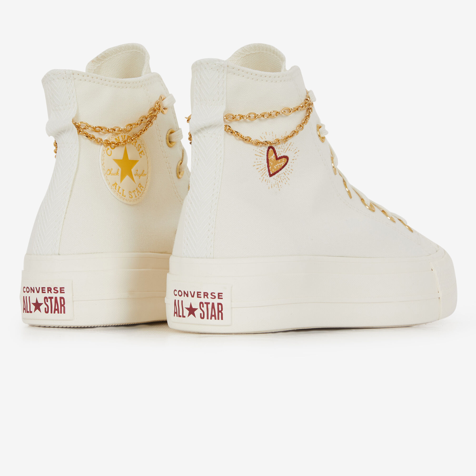 Converse con plataforma 2024 doradas