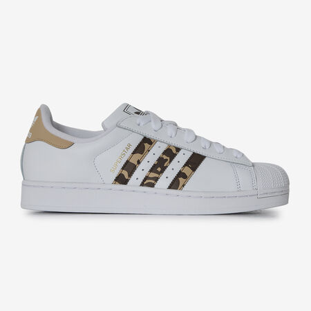 SUPERSTAR LEATHER : BEIGE/BLANCO