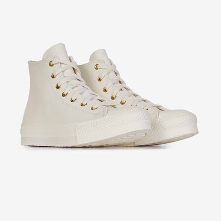 CONVERSE chuck taylor all star CHUCK TAYLOR ALL STAR EVA LIFT HI LEATHE BEIGE/DORADO JUNIOR