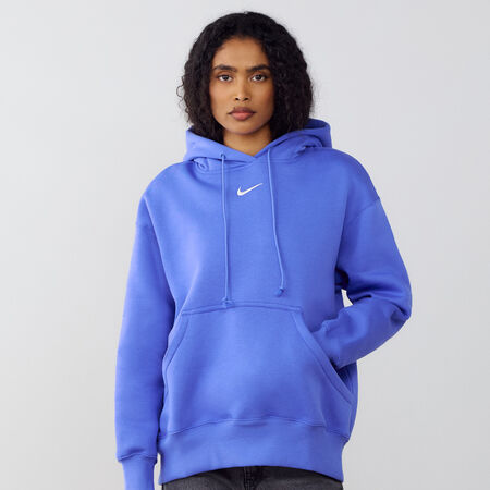 NIKE HOODIE PHOENIX LONG OVERSIZED AZUL MUJER