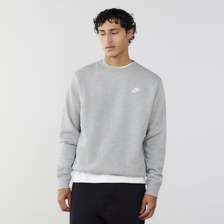 NIKE SWEAT CREW CLUB GRIS/BLANCO HOMBRE