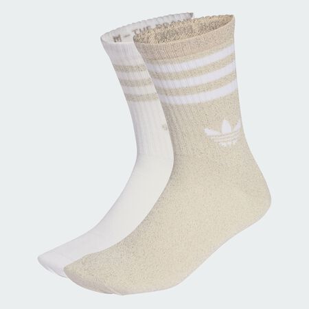 ADIDAS ORIGINALS CHAUSSETTES X2 CREW GLITTER BEIGE/BLANCO MIXTO