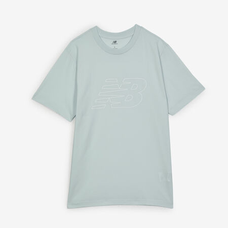 NEW BALANCE TEE SHIRT FLYING LOGO AZUL/BLANCO HOMBRE