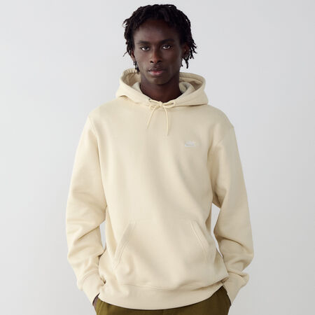 HOODIE CLUB SMALL LOGO : BEIGE/BLANCO