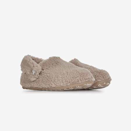 CROCS CLASSIC COZZZY SLIPPER BEIGE INFANTIL