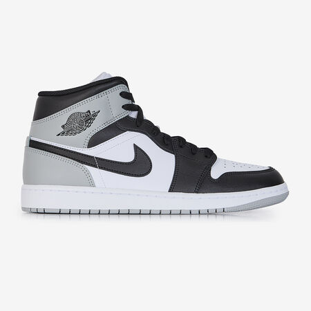 AIR JORDAN 1 MID : BLANCO/GRIS