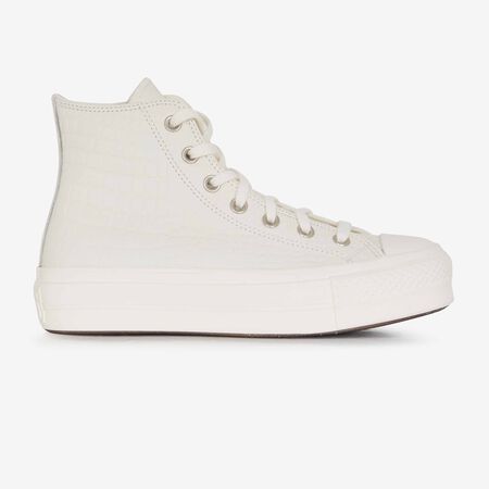 CHUCK TAYLOR LIFT HI CROCO : BLANCO