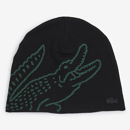 BEANIE LOGO REVERSIBLE : NEGRO/VERDE