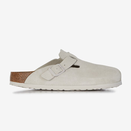 BIRKENSTOCK boston BOSTON SUEDE ANTIQUE WHITE BLANCO MUJER
