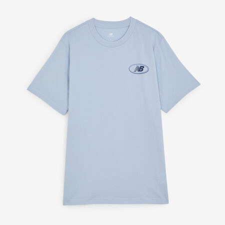 NEW BALANCE TEE SHIRT OVAL LOGO AZUL HOMBRE