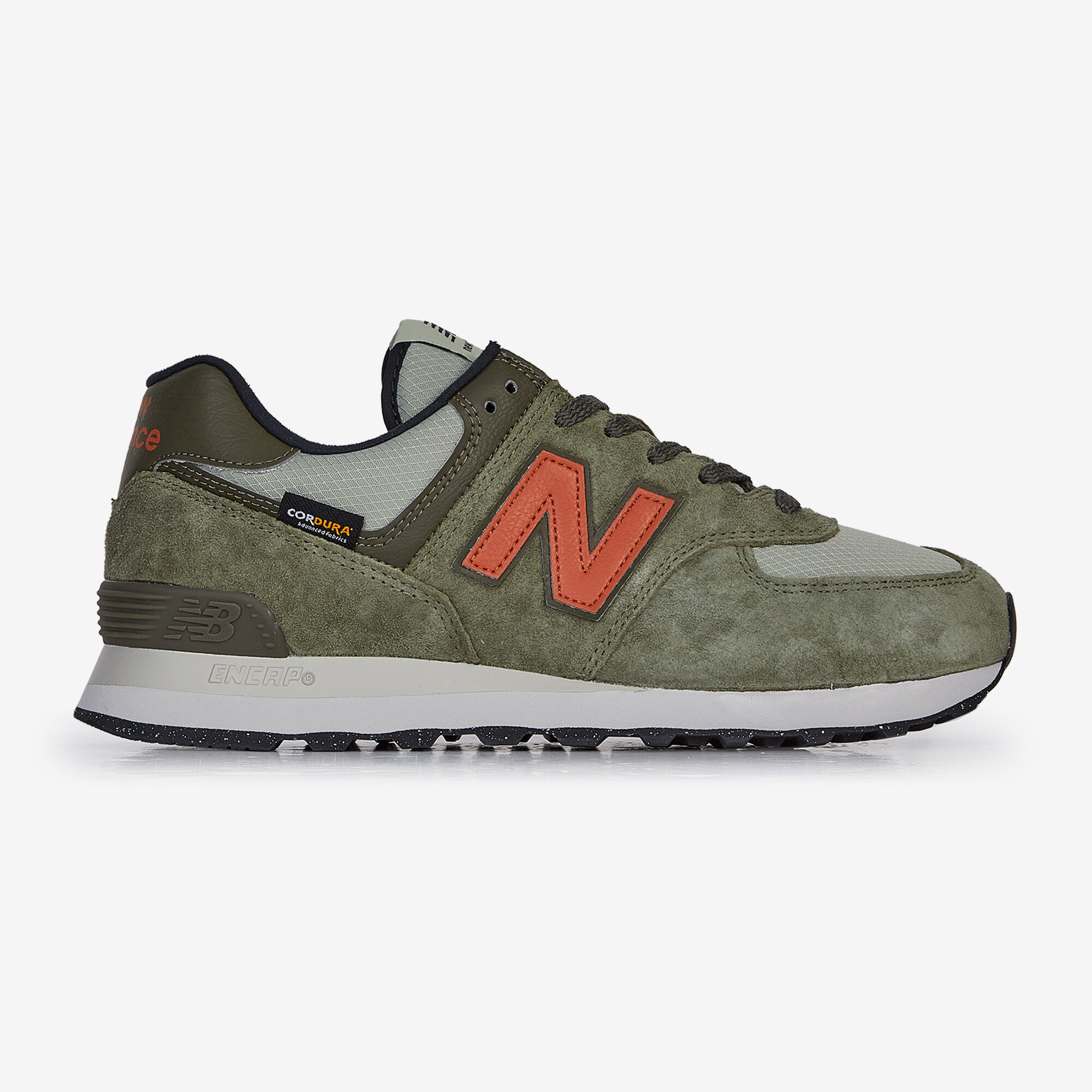 NEW BALANCE 574 VERDE NARANJA CORDONES HOMBRE Courir.es
