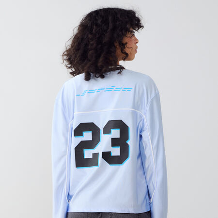 JORDAN TEE SHIRT JERSEY AZUL/NEGRO MUJER