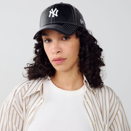 NEW ERA 9FORTY WOMEN NY TOPSTITCH PU NEGRO/BLANCO MUJER