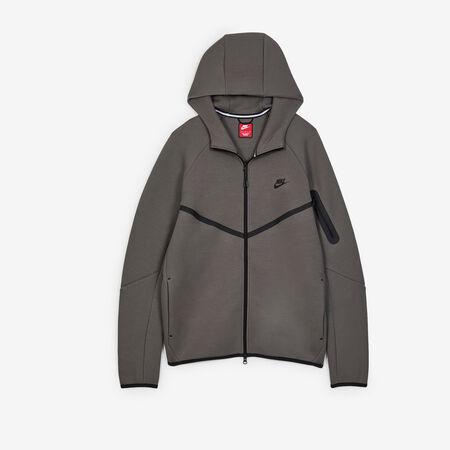 JACKET TECH FLEECE FZ : MARRÓN/NEGRO
