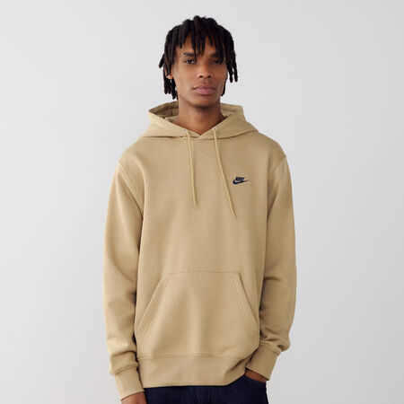 HOODIE CLUB SMALL LOGO : MARR&Oacute;N/AZUL MARINO