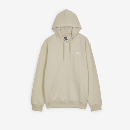 NEW BALANCE HOODIE SMALL LOGO BEIGE/BLANCO HOMBRE