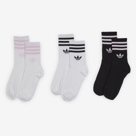 ADIDAS ORIGINALS CHAUSSETTES X3 CREW 3 STRIPES BLANCO/NEGRO MIXTO