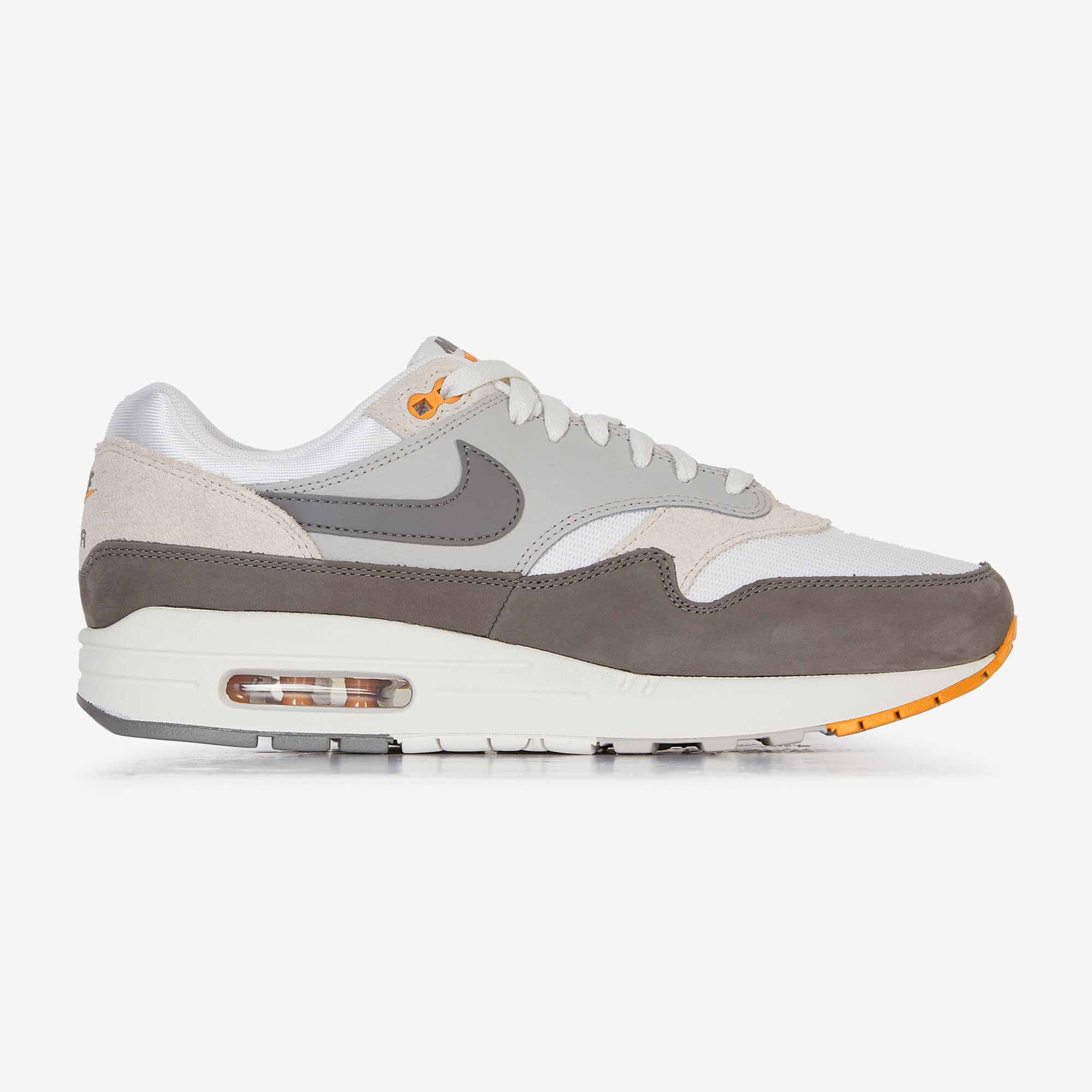 NIKE AIR MAX 1 GRIS MARRON CORDONES HOMBRE Courir.es
