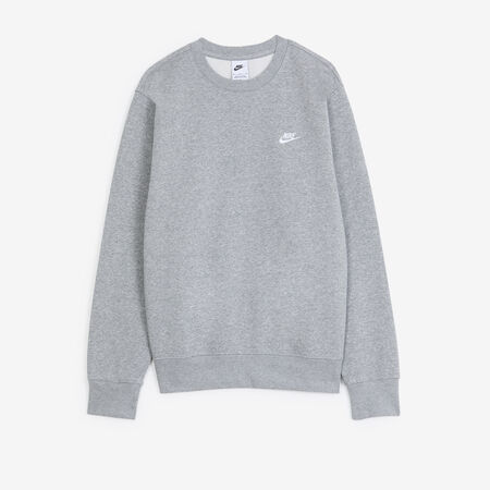 NIKE SWEAT CREW CLUB GRIS/BLANCO HOMBRE