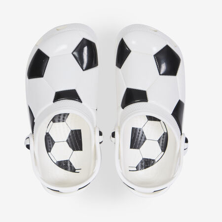 CROCS CLASSIC CLOG FOOTBALL BLANCO/NEGRO INFANTIL