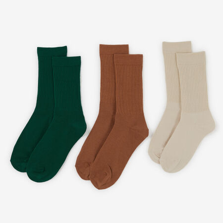 COURIR BOTANICAL CREW 3PK MARRÓN/BEIGE MIXTO