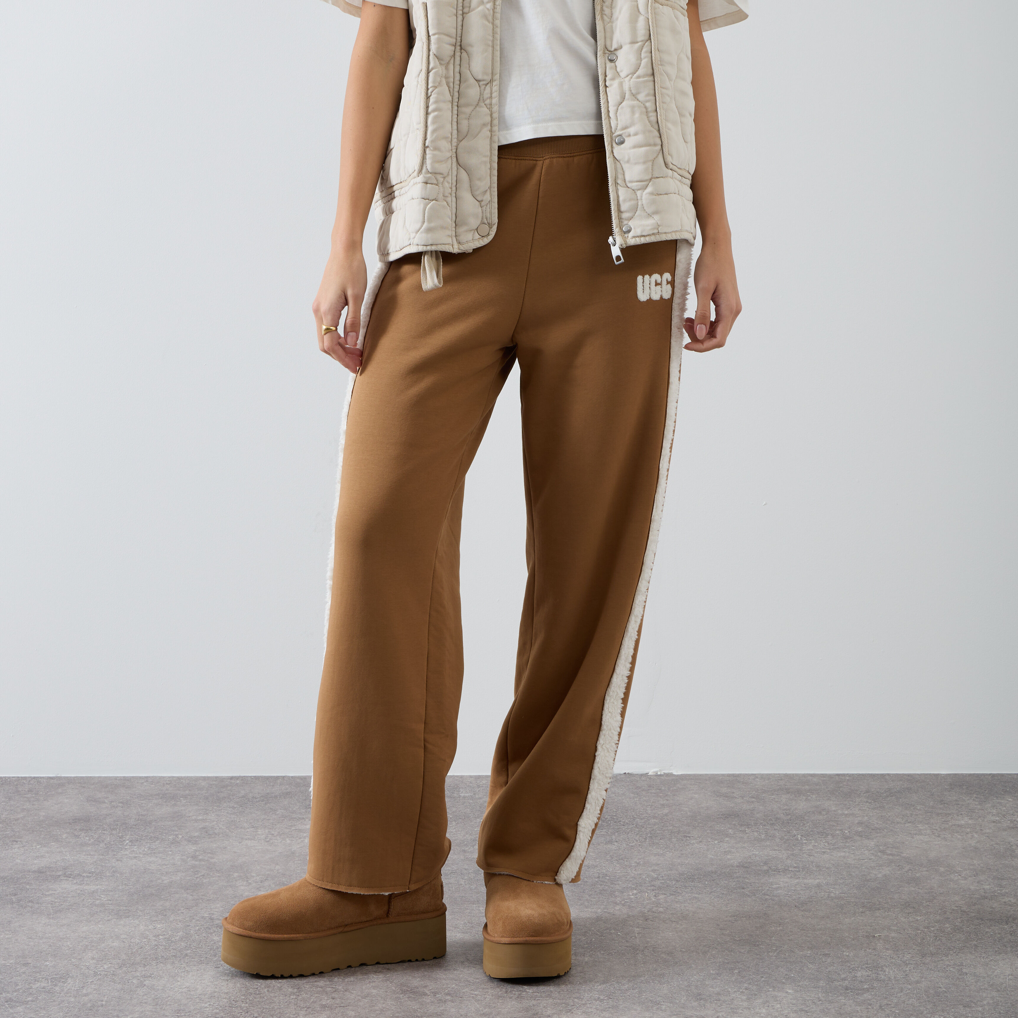 Pantalon femme store marron