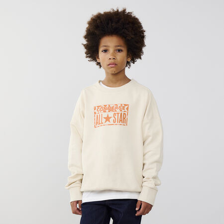 CONVERSE SWEATSHIRT LIFESTYLE CREW BEIGE BEIGE JUNIOR