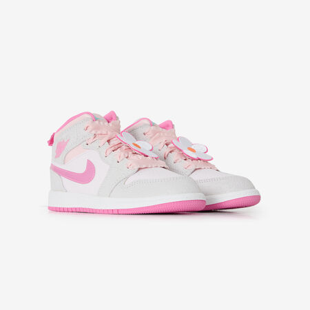JORDAN air jordan 1 AIR JORDAN 1 MID GRIS/ROSA INFANTIL