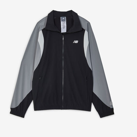 NEW BALANCE JACKET TRACKTOP WOVEN NEGRO/GRIS HOMBRE