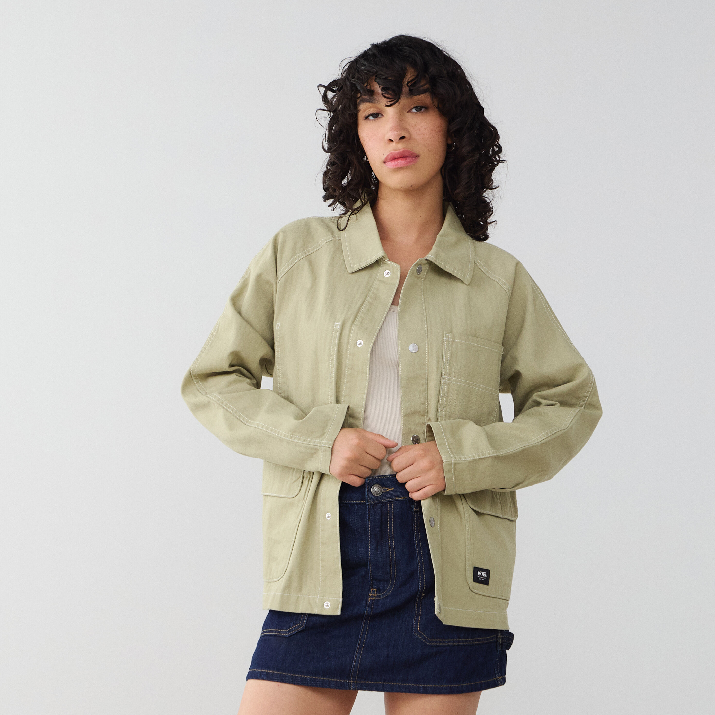 Vans ropa mujer beige discount