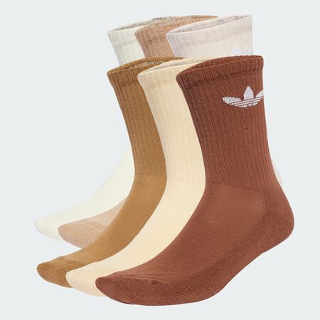 ADIDAS ORIGINALS CHAUSSETTES X6 CREW CUSHION BEIGE/MARRÓN MIXTO