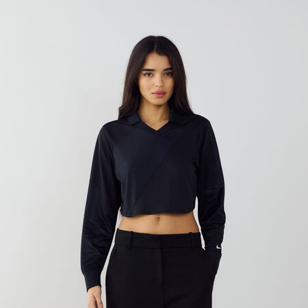 NIKE TOP CROP JERSEY NEGRO/BLANCO MUJER