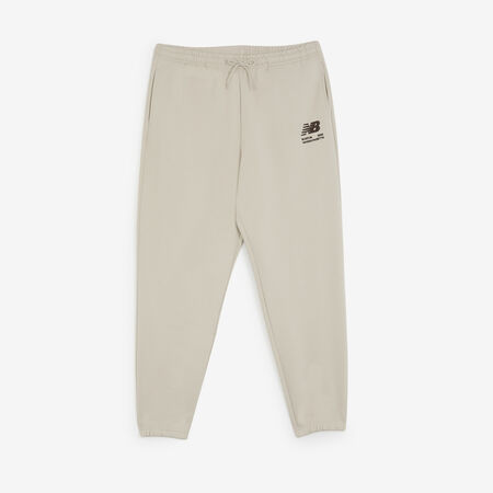 NEW BALANCE PANT JOGGER BOSTON LOGO BEIGE/MARR&Oacute;N HOMBRE