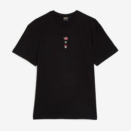 NARUTO TEE SHIRT UCHIHA X AKATSUKI NEGRO HOMBRE
