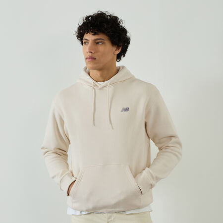 NEW BALANCE HOODIE SMALL LOGO BEIGE HOMBRE