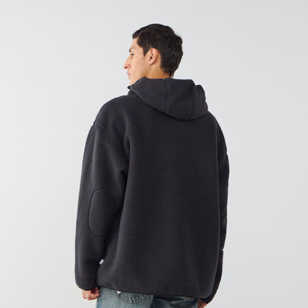 NEW BALANCE HOODIE SHERPA HALF ZIP HOOPS NEGRO/BLANCO HOMBRE