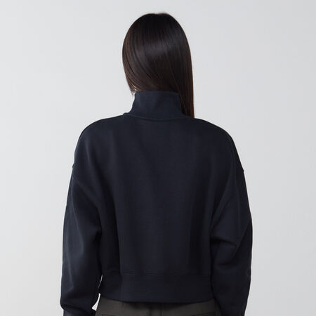 NIKE SWEAT CROP ZIP STYLE NOIR MUJER