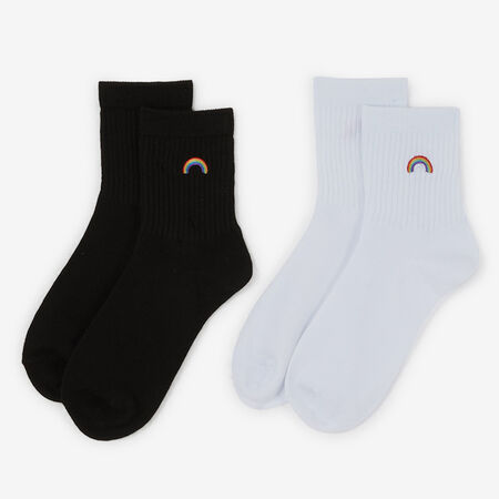 COURIR MID CREW RAINBOW 2PK BLANCO/NEGRO MIXTO
