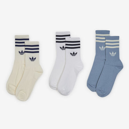 ADIDAS ORIGINALS CHAUSSETTES X3 CREW 3 STRIPES BLANCO/AZUL MIXTO