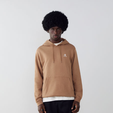 CONVERSE HOODIE EMBROIDERED STAR MARRÓN/BLANCO HOMBRE
