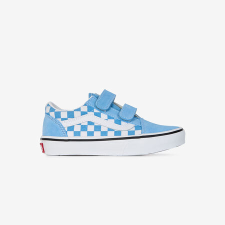VANS old skool OLD SKOOL V CHECKERBOARD AZUL/BLANCO INFANTIL