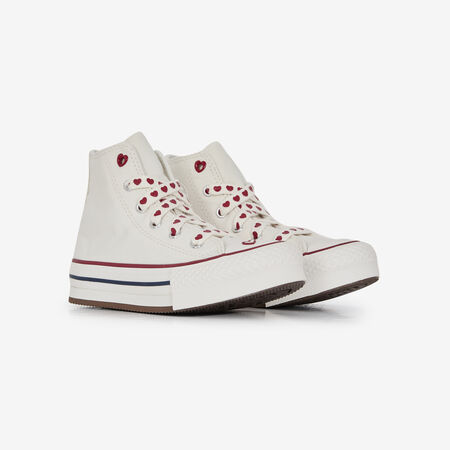 CONVERSE chuck taylor all star CHUCK TAYLOR EVA LIFT HI VALENTINE BLANCO/ROJO INFANTIL