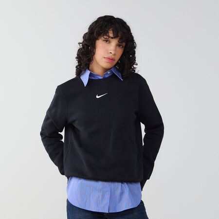 NIKE SWEAT CREW CLUB CENTERED LOGO NEGRO/BLANCO MUJER