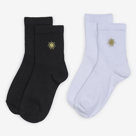 COURIR MID CREW SUNSHINE 2PK BLANCO/NEGRO MIXTO