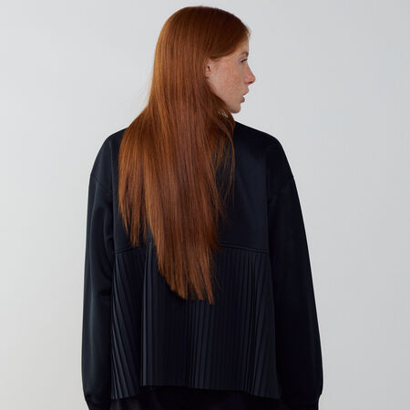 NIKE JACKET FZ PLEATED NEGRO/BEIGE MUJER