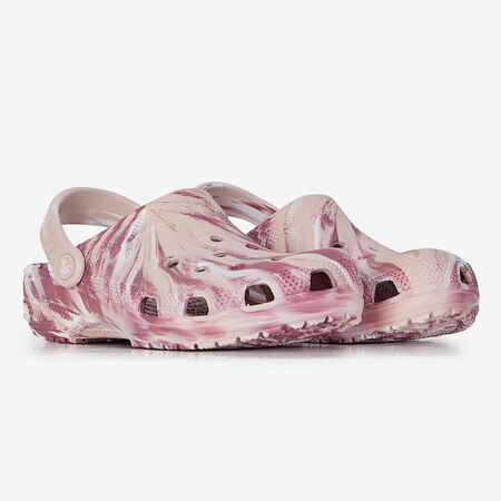 CROCS CLASSIC CLOG MARBLED BEIGE/ROSA MUJER